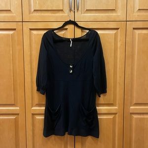 FREE PEOPLE black baby doll dress